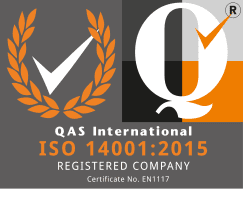 QAS International registered company logo - ISO 14001:2015
